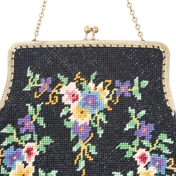 VINTAGE Embroidered Antique Purse - Picture 2 of 3